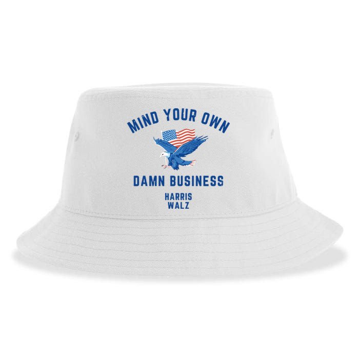 Meidastouch Mind Your Own Damn Business Harris Walz Sustainable Bucket Hat