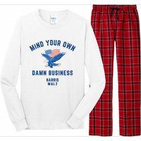 Meidastouch Mind Your Own Damn Business Harris Walz Long Sleeve Pajama Set