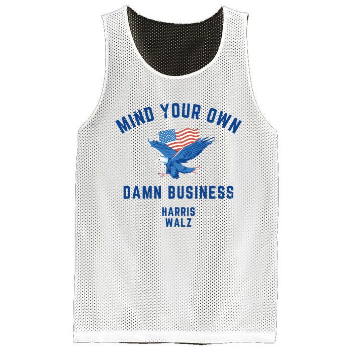 Meidastouch Mind Your Own Damn Business Harris Walz Mesh Reversible Basketball Jersey Tank