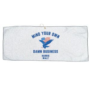 Meidastouch Mind Your Own Damn Business Harris Walz Large Microfiber Waffle Golf Towel