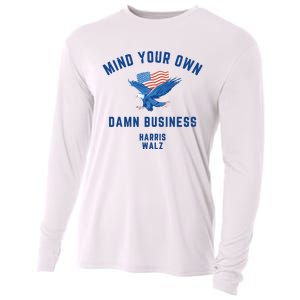 Meidastouch Mind Your Own Damn Business Harris Walz Cooling Performance Long Sleeve Crew