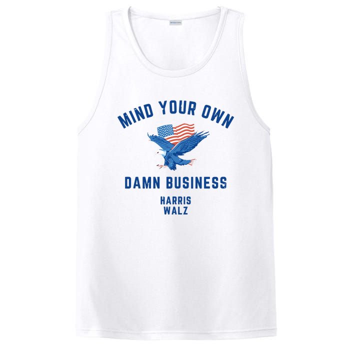 Meidastouch Mind Your Own Damn Business Harris Walz PosiCharge Competitor Tank