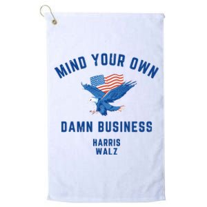 Meidastouch Mind Your Own Damn Business Harris Walz Platinum Collection Golf Towel