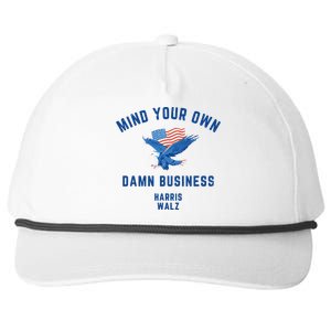 Meidastouch Mind Your Own Damn Business Harris Walz Snapback Five-Panel Rope Hat