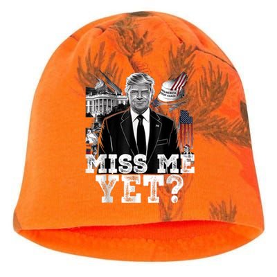 Miss Me Yet Trump 2024 President Donald Trump Vintage Trump Kati - Camo Knit Beanie