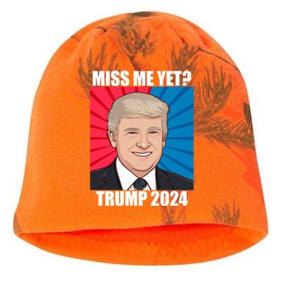 Miss Me Yet Trump 2024 Election Gift Kati - Camo Knit Beanie