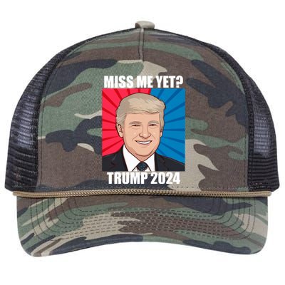 Miss Me Yet Trump 2024 Election Gift Retro Rope Trucker Hat Cap