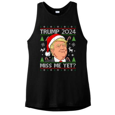 Miss Me Yet Trump 2024 Ugly Christmas Cool Gift Ladies PosiCharge Tri-Blend Wicking Tank