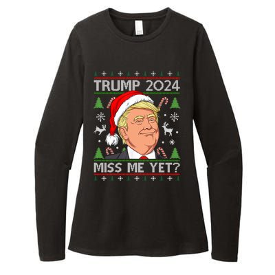 Miss Me Yet Trump 2024 Ugly Christmas Cool Gift Womens CVC Long Sleeve Shirt