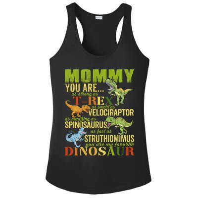 Mommysaurus Mommy You Are As Strong As T Rex Funny Dinosaur Gift Ladies PosiCharge Competitor Racerback Tank
