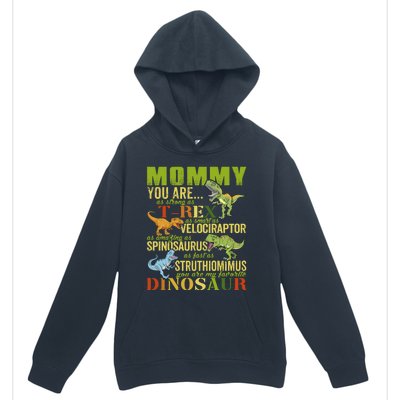 Mommysaurus Mommy You Are As Strong As T Rex Funny Dinosaur Gift Urban Pullover Hoodie