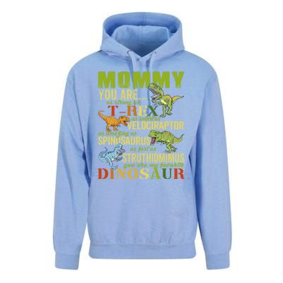 Mommysaurus Mommy You Are As Strong As T Rex Funny Dinosaur Gift Unisex Surf Hoodie