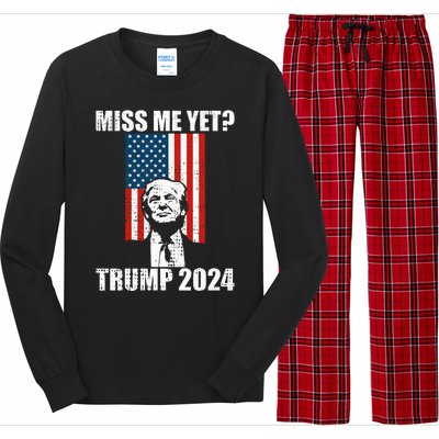 Miss Me Yet Funny Trump 2024 Long Sleeve Pajama Set