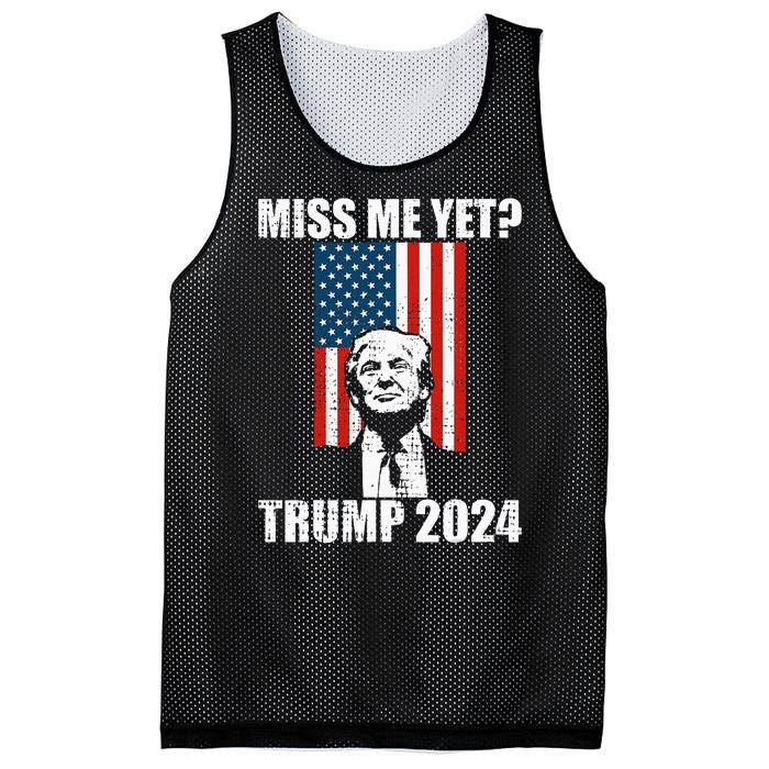 Miss Me Yet Funny Trump 2024 Mesh Reversible Basketball Jersey Tank