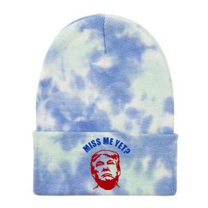 Miss Me Yet? Funny Pro Trump Anti Biden Tie Dye 12in Knit Beanie