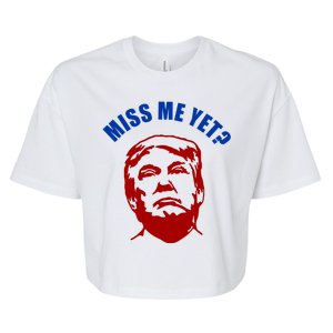 Miss Me Yet? Funny Pro Trump Anti Biden Bella+Canvas Jersey Crop Tee