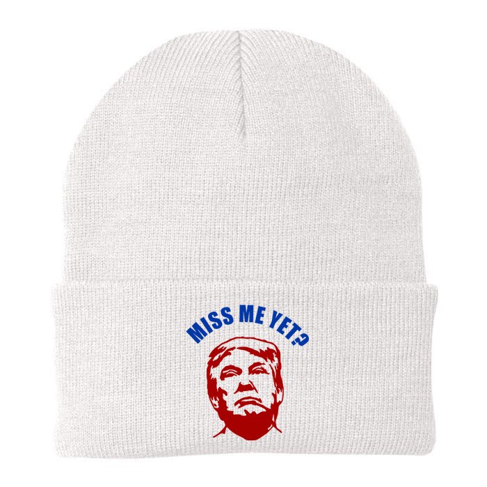 Miss Me Yet? Funny Pro Trump Anti Biden Knit Cap Winter Beanie