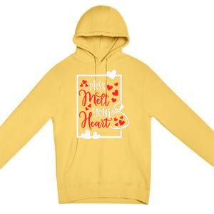 Miss Melt Your Heart Cute Valentine's Day Funny Funny Gift Premium Pullover Hoodie