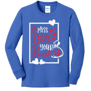 Miss Melt Your Heart Cute Valentine's Day Funny Funny Gift Kids Long Sleeve Shirt