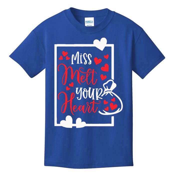 Miss Melt Your Heart Cute Valentine's Day Funny Funny Gift Kids T-Shirt