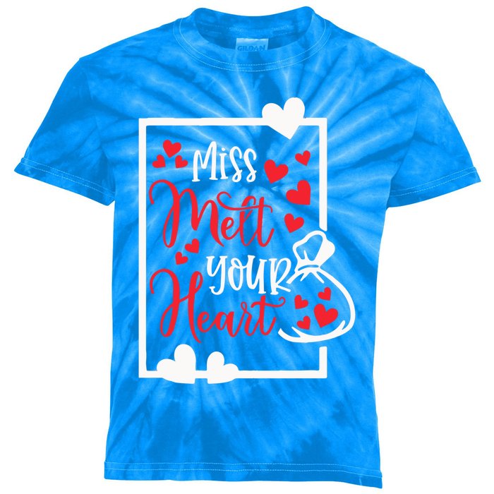 Miss Melt Your Heart Cute Valentine's Day Funny Funny Gift Kids Tie-Dye T-Shirt