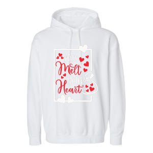 Miss Melt Your Heart Cute Valentine's Day Funny Funny Gift Garment-Dyed Fleece Hoodie