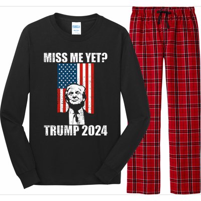 Miss Me Yet Funny Trump 2024 Long Sleeve Pajama Set