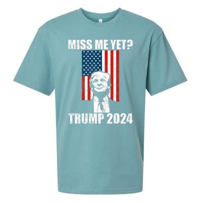 Miss Me Yet Funny Trump 2024 Sueded Cloud Jersey T-Shirt