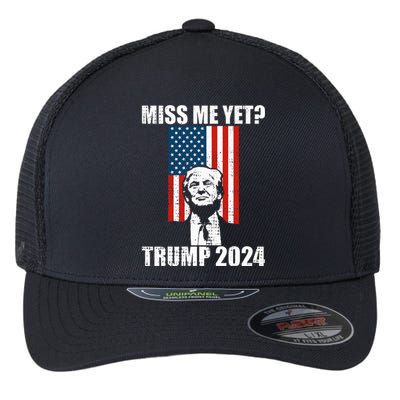 Miss Me Yet Funny Trump 2024  Flexfit Unipanel Trucker Cap