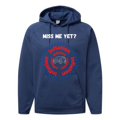 Miss Me Yet Inflation America Experience Gift Performance Fleece Hoodie