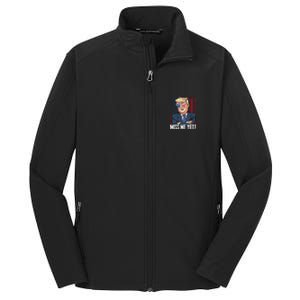 Miss Me Yet President Trump 2024 Take America Back Usa Flag Gift Core Soft Shell Jacket