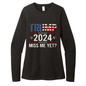 Miss Me Yet Trump 2024 I'll Be Back Patriotic 4th Of July Womens CVC Long Sleeve Shirt