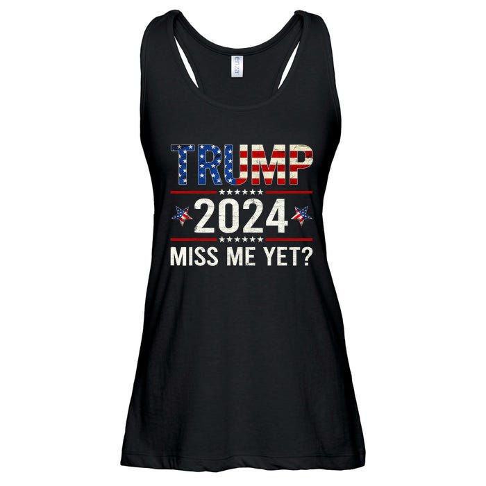 Miss Me Yet Trump 2024 I'll Be Back Patriotic 4th Of July Ladies Essential Flowy Tank