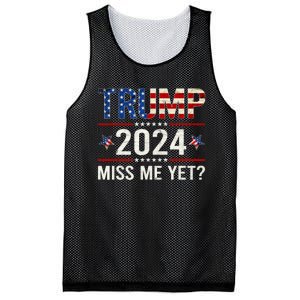 Miss Me Yet Trump 2024 I'll Be Back Patriotic 4th Of July Mesh Reversible Basketball Jersey Tank