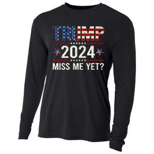 Miss Me Yet Trump 2024 I'll Be Back Patriotic 4th Of July Cooling Performance Long Sleeve Crew