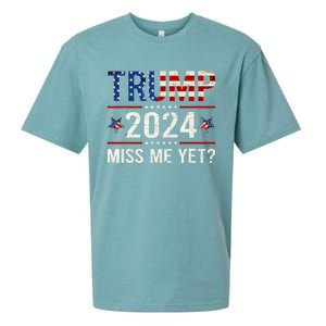 Miss Me Yet Trump 2024 I'll Be Back Patriotic 4th Of July Sueded Cloud Jersey T-Shirt