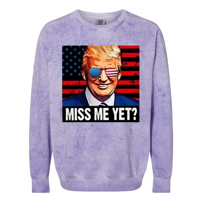 Miss Me Yet? Donald Trump Colorblast Crewneck Sweatshirt