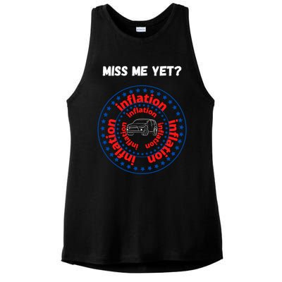 Miss Me Yet Inflation America Experience Gift Ladies PosiCharge Tri-Blend Wicking Tank