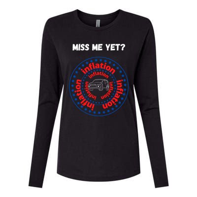 Miss Me Yet Inflation America Experience Gift Womens Cotton Relaxed Long Sleeve T-Shirt