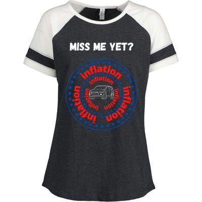 Miss Me Yet Inflation America Experience Gift Enza Ladies Jersey Colorblock Tee