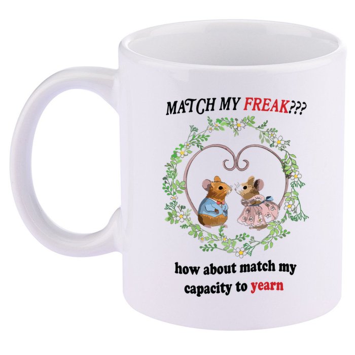Match My Yearn 11oz C Handle Ceramic Mug