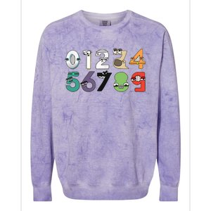 Math Number 09 Costume Boy Matching Number Lore Colorblast Crewneck Sweatshirt