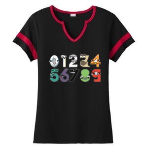 Math Number 09 Costume Boy Matching Number Lore Ladies Halftime Notch Neck Tee