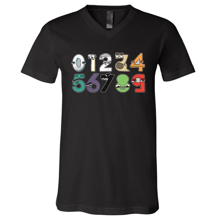 Math Number 09 Costume Boy Matching Number Lore V-Neck T-Shirt