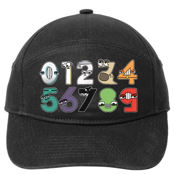 Math Number 09 Costume Boy Matching Number Lore 7-Panel Snapback Hat