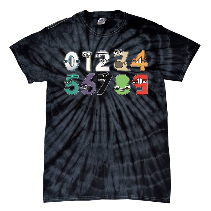 Math Number 09 Costume Boy Matching Number Lore Tie-Dye T-Shirt