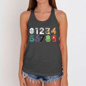 Math Number 09 Costume Boy Matching Number Lore Women's Knotted Racerback Tank