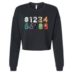 Math Number 09 Costume Boy Matching Number Lore Cropped Pullover Crew