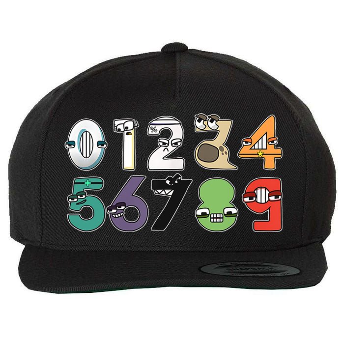 Math Number 09 Costume Boy Matching Number Lore Wool Snapback Cap