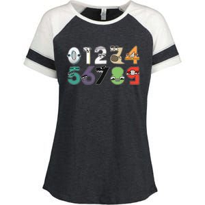 Math Number 09 Costume Boy Matching Number Lore Enza Ladies Jersey Colorblock Tee